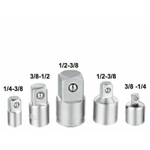 Set 5 Adaptoare CROMATE 1/2 1/4 3/4 3/8 imagine