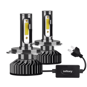 Set 2 becuri LED H4 auto cu doua faze F2 H4 putere 100W imagine