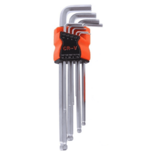Set 9 chei hexagonale tip imbus cu capat sferic EXTRA LUNGI 1.5-10mm imagine