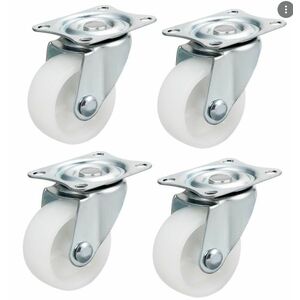 Set 4 Roti 40mm ALBE Pivotante ROTILE culoarea alba imagine