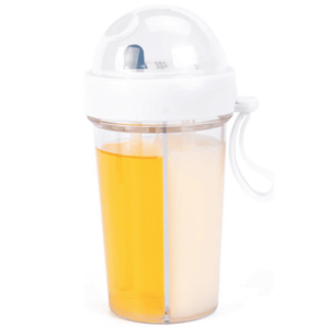 Pahar dublu pentru apa 400 ml cu 2 paie imagine