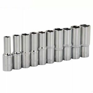 Set 10 Tubulare SINA 1/4" Profil Hexagon Lungi 63 mm imagine