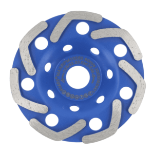 Disc Diamantat ALBASTRU 125 Mm cu segmenti GRI pentru Slefuire Beton Mozaic Suprafete Dure imagine
