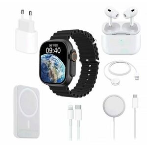 Set Ceas Smartwatch X8 Unique Combination sport Bluetooth Magnetic Battery Pack imagine