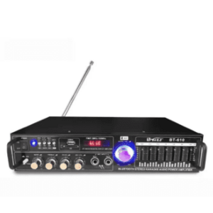 Amplificator de karaoke digital portabil cu Bluetooth egalizator USB Si intrare auxiliara imagine