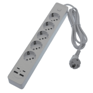 Prelungitor OG2205 5 prize cu 2 USB A si 2 USB C Comutator imagine