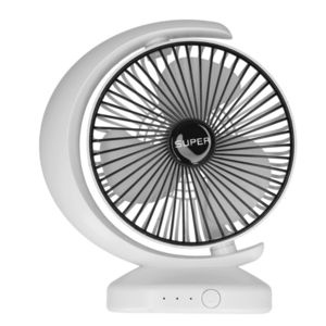 Ventilator mic de birou alimentat prin USB 3 viteze culoare alba imagine