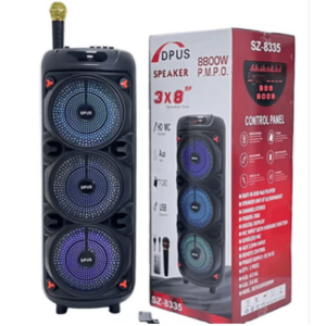 Boxa wireless tripla de 8 inci putere 8800W cu microfon SZ 8335 imagine