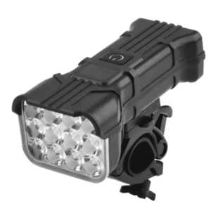 Far LED pentru bicicleta 12 leduri claxon 120 decibeli 5 moduri de iluminare afisaj baterie 4000 lumeni imagine