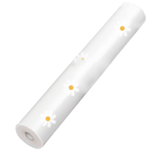 Folie de protectie pentru rafturi 45 x 300cm cu floricele albe imagine