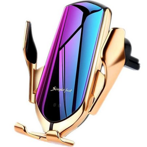 Suport auto cu incarcator wireless si senzor inteligent R1 USB imagine