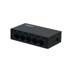 Switch cu 5 porturi Dahua SG1005-EUR, 10/100/1000 Mbps, 7.44 Mpps, MAC 2 K, plug and play imagine