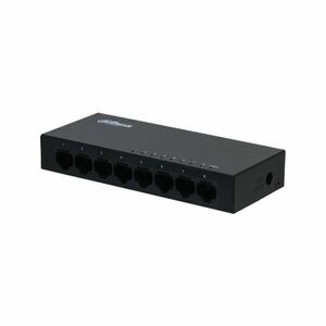 Switch cu 8 porturi Dahua SG1008-EUR, 10/100/1000 Mbps, 11.904 Mpps, MAC 2 K, plug and play imagine