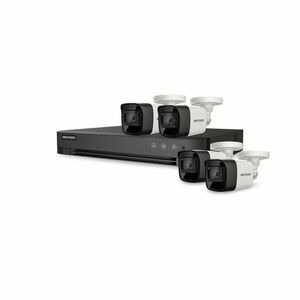 Sistem supraveghere exterior basic HikVision, 4 camere, 8 MP, IR 30 m, 2.8 mm imagine