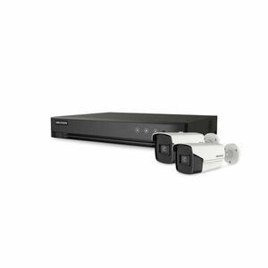 Sistem supraveghere exterior basic HikVision, 2 camere, 8 MP, IR 60 m, 2.8 mm imagine