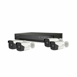 Sistem supraveghere exterior basic HikVision, 4 camere, 8 MP, IR 60 m, 2.8 mm imagine