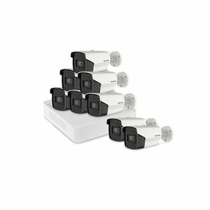 Sistem supraveghere exterior basic HikVision, 8 camere, 8 MP, IR 60 m, 2.8 mm imagine