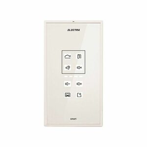 Interfon de interior audio Electra ATM.0S083.ELWTL, tastatura touch iluminata, ecran sticla, alb imagine