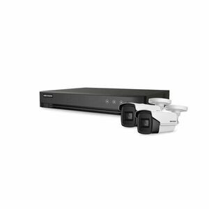 Sistem supraveghere exterior basic HikVision, 2 camere, 8 MP, IR 80 m, 3.6 mm imagine