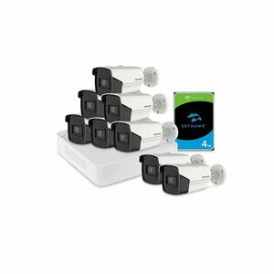 Sistem supraveghere exterior cu HDD 4 TB HikVision, 8 camere, 8 MP, IR 60 m, 2.8 mm imagine