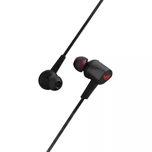 Casti gaming in-ear ASUS ROG Cetra II Core, difuzoare ASUS Essence din cauciuc cu silicon lichid (LSR), compatibile multiplatforma, 3.5mm, Negru imagine