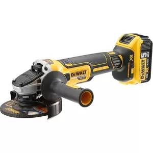 Polizor unghiular pe acumulator Dewalt DCG405P2-QW, 1000 W putere nominala, 18 V, 5 Ah acumulator Li-Ion, 9000 RPM, 125 mm diametru disc, M14 sistem prindere imagine