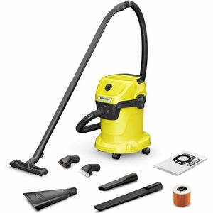Aspirator umed-uscat Karcher WD 3 V-17/6/20, Aspirare umeda si uscata, 17l, furtun 2m, 1000W, functie de suflare, Galben/Negru imagine