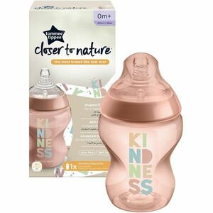 Biberon Tommee Tippee Closer to Nature, 260 ml, PP, Roz, 0 luni +, 1 buc imagine