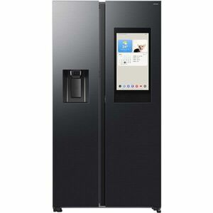 Side by side Samsung Family Hub RS90F66BEFEO, 614 l, Ecran 21.5, SmartThings AI Energy, Full No Frost, Twin & Metal Cooling, Dozator de apa/gheata, Compresor Digital AI Inverter, Clasa E, H 178.4 cm, Inox negru imagine