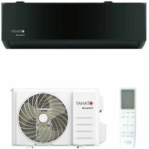 Aer conditionat Yamato Avanti Black YW09T3B, Functie incalzire, 9000 BTU, Clasa A++/A+, Wi-Fi, Inverter, Golden Fin + Kit instalare inclus imagine
