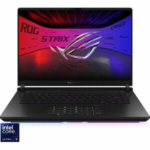 Laptop Gaming ASUS ROG Strix SCAR 16 G635LW cu procesor Intel® Core™ Ultra 9 275HX pana la 5.4GHz, 16, 2.5K WQXGA, Mini LED, 240Hz, G-Sync, 32GB DDR5, 2TB SSD, NVIDIA® GeForce RTX™ 5080 16GB GDDR7, Windows 11 Pro, Off Black imagine