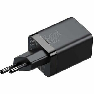 Incarcator retea Baseus Super Si Pro, Quick Charge 30W, 1 x USB 5V/3A, 1 x USB Type-C 5V/3A, negru imagine
