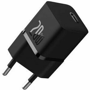 Incarcator retea Baseus, GaN5 Fast Charger mini 20W, 1 x USB Type-C 5V/3A, negru imagine