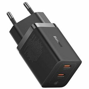 Incarcator retea Baseus GaN5 Pro, Quick Charge 40W, 2 x USB Type-C, negru imagine