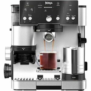 Aparat de cafea Ninja Luxe Essential ES501EU 2-in-1 cu rasnita si spumator pentru latte, cappuccino imagine