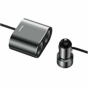 Incarcator auto Baseus High Efficiency, 2 x USB Output 5V/3.4A, 2 x bricheta auto, total output 96W, pt. bricheta auto, lungime Cablu 60cm, negru imagine