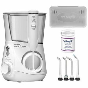 Dus Bucal WF-05 Whitening Waterpik, include 4 capete de curatare, Sistem de presiune reglabil cu 10 trepte, Alb imagine