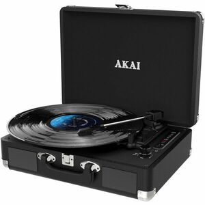 Pick-up stereo AKAI ATT-18BT, Bluetooth, USB, tip Valiza, Inregistrare de pe vinil pe USB, Negru imagine