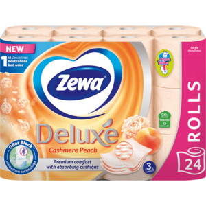Hartie igienica Zewa Deluxe Cashmere Peach, 3 straturi, 24 role imagine