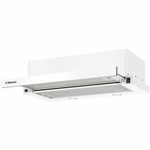 Hota incorporabila telescopica Hansa OTP6243WGH, 60 cm, 389 m3/h, 2 filtre aluminiu, 3 trepte de putere, Iluminare LED h, 60 cm, Alb imagine