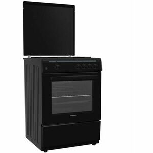 Aragaz Gaz Heinner HFSC-V60BK, 60x60cm, 4 arzatoare, Aprindere electrica plita, Culoare: Negru imagine