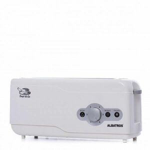Prajitor de paine Albatros Express, 750 W, 2 felii, 6 trepte de prăjire, Mecanism automat de ridicare a feliilor, Dezgheţare, Alb imagine