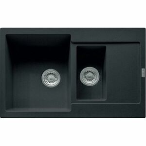Chiuveta bucatarie fragranite Franke MRG 651-78, adancime cuva mare 200mm, adancime cuva mica 120mm, 780x500mm, Negru imagine