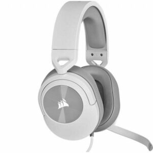 Casti gaming cu microfon Corsair HS55 Surround, Dolby Audio 7.1, conector USB & 3.5mm, Alb imagine
