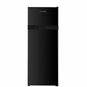 Frigider cu doua usi Heinner HF-H2206BKE++, 206 l, Clasa E, lumina LED, 3 rafturi de sticla, H 143 cm, Negru imagine