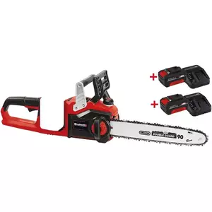 Drujba (fierastrau cu lant) pe acumulator Einhell PXC GE-LC 36/35 Li-Solo, 2x18 V, 35 cm lungime lama, 15 m/s viteza lant + Starter kit Einhell PXC 2 acumulatori 18 V, 4.0 Ah, incarcator imagine