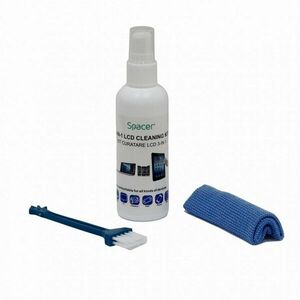 KIT curatare LCD 3-in-1, solutie curatare 100ml, pensula, servetel microfibre imagine