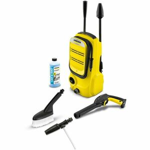 Aparat de spalat cu presiune Karcher K2 Compact Car, putere 1400W, presiune maxim 110 bar, debit maxim 360 l/h, contine: pistol presiune G120Q + perie auto + duza spumare + lance jet rotativ + detergent auto 0.5 l imagine