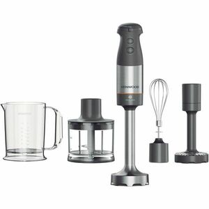 Mixer vertical Kenwood Triblade XL+ HBM60.307GY, 0W22111073, 1000 W, pahar gradat 0.7l, tocator 0.5l, accesoriu piure, tel, viteza variabila, gri/argintiu imagine