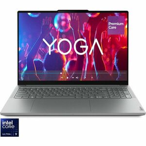 Laptop Lenovo Yoga Pro 9 16IMH9 cu procesor Intel® Core™ Ultra 9 185H pana la 5.1GHz, 16, 3.2K, Mini LED, 165Hz, 32GB LPDDR5x, 1TB SSD, NVIDIA® GeForce RTX™ 4060 8GB GDDR6, Windows® 11 Home, Luna Grey imagine